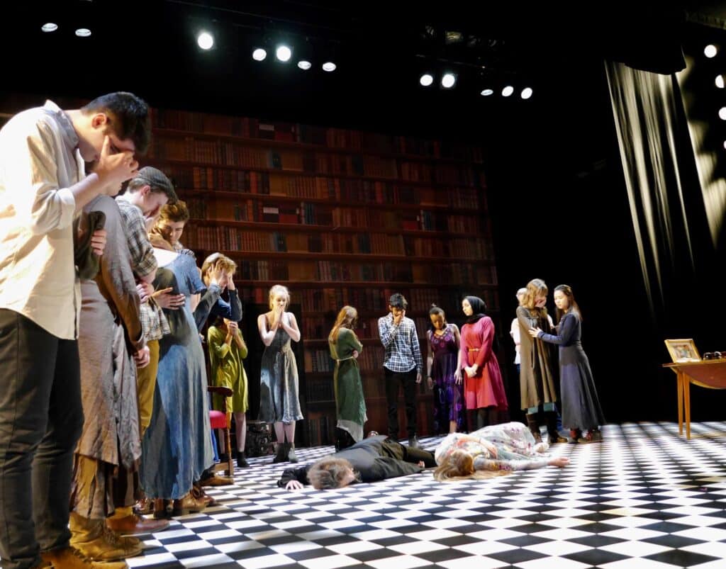 actors onstage at the Warwick Ancient Drama Festival performance of Medea