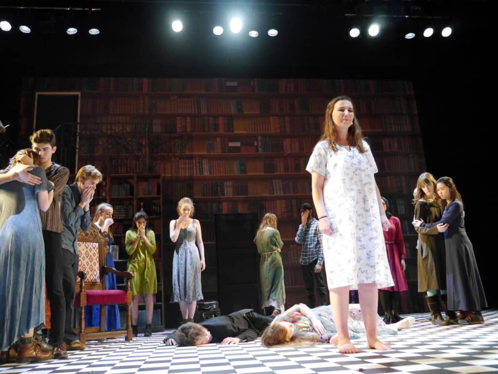 actors onstage at the Warwick Ancient Drama Festival performance of Medea