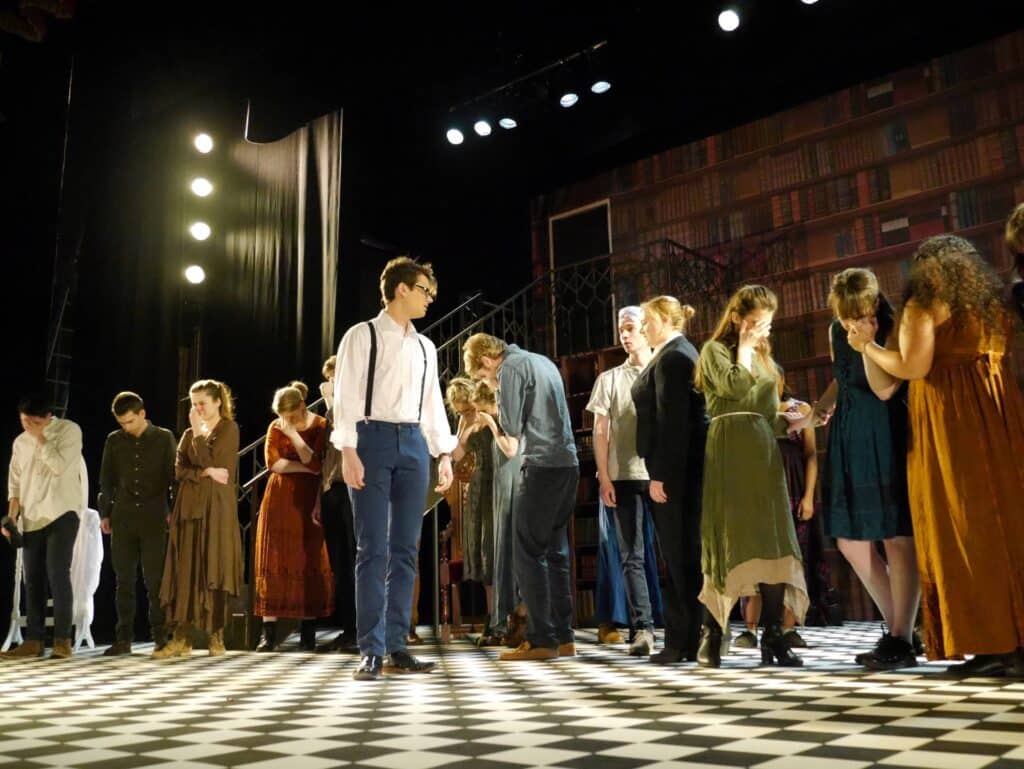 actors onstage at the Warwick Ancient Drama Festival performance of Medea