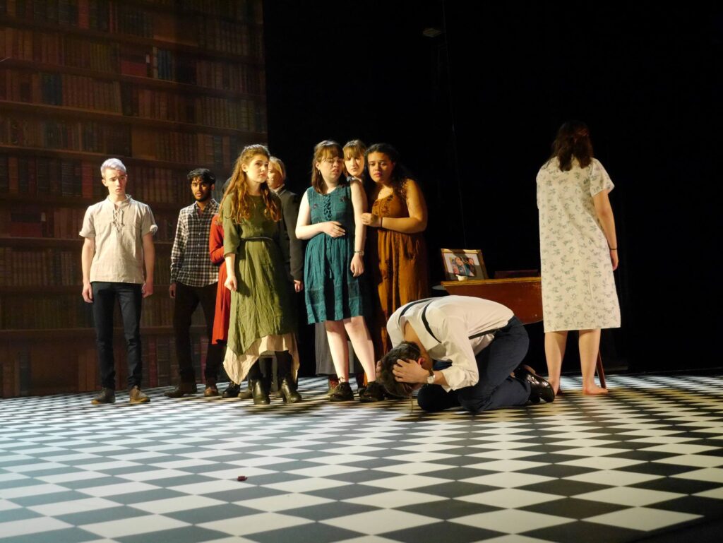 actors onstage at the Warwick Ancient Drama Festival performance of Medea
