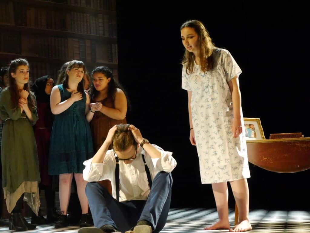 actors onstage at the Warwick Ancient Drama Festival performance of Medea