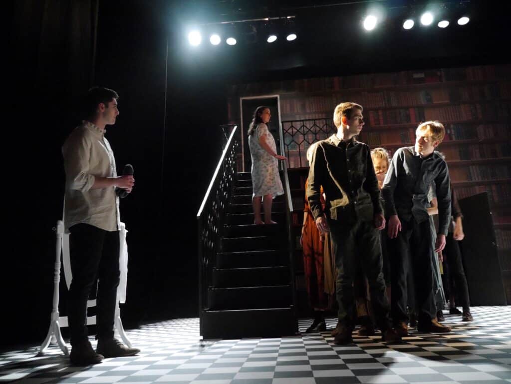 actors onstage at the Warwick Ancient Drama Festival performance of Medea