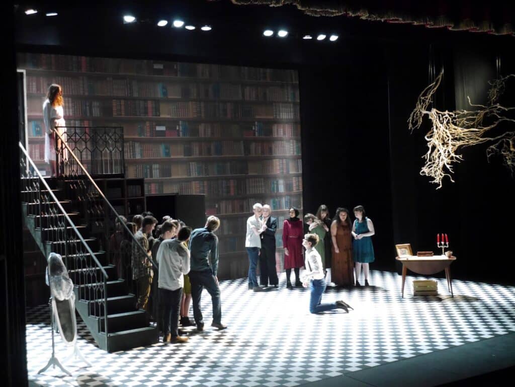 actors onstage at the Warwick Ancient Drama Festival performance of Medea