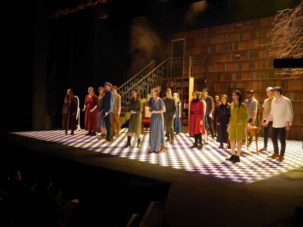 actors onstage at the Warwick Ancient Drama Festival performance of Medea