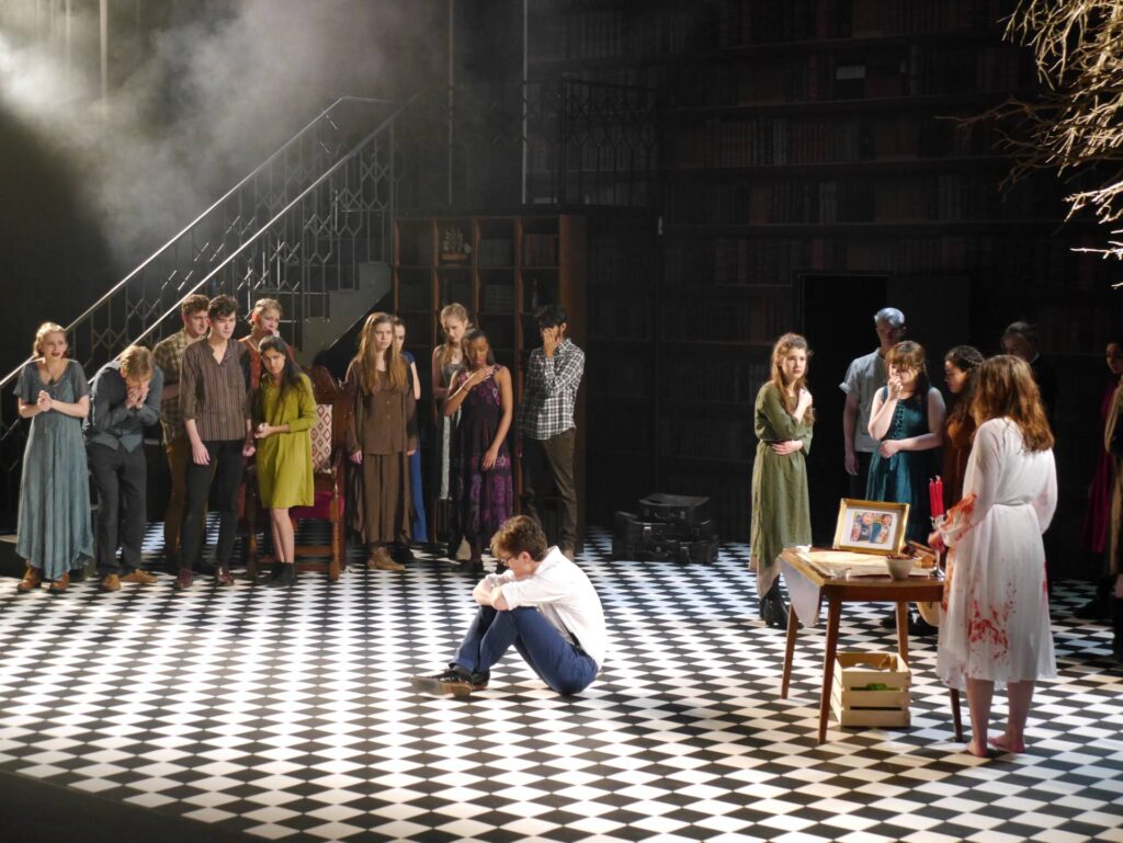 actors onstage at the Warwick Ancient Drama Festival performance of Medea